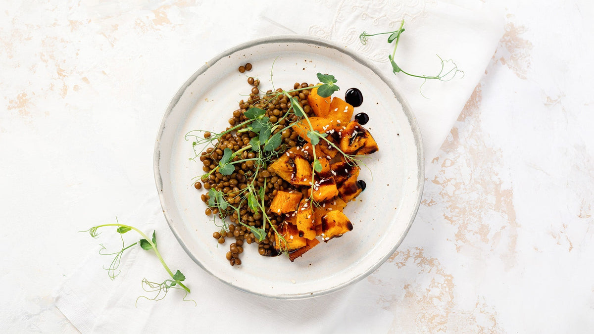 Warm Lentil & Sweet Potato Bowl