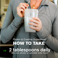 Supermezcla de proteínas y creatina